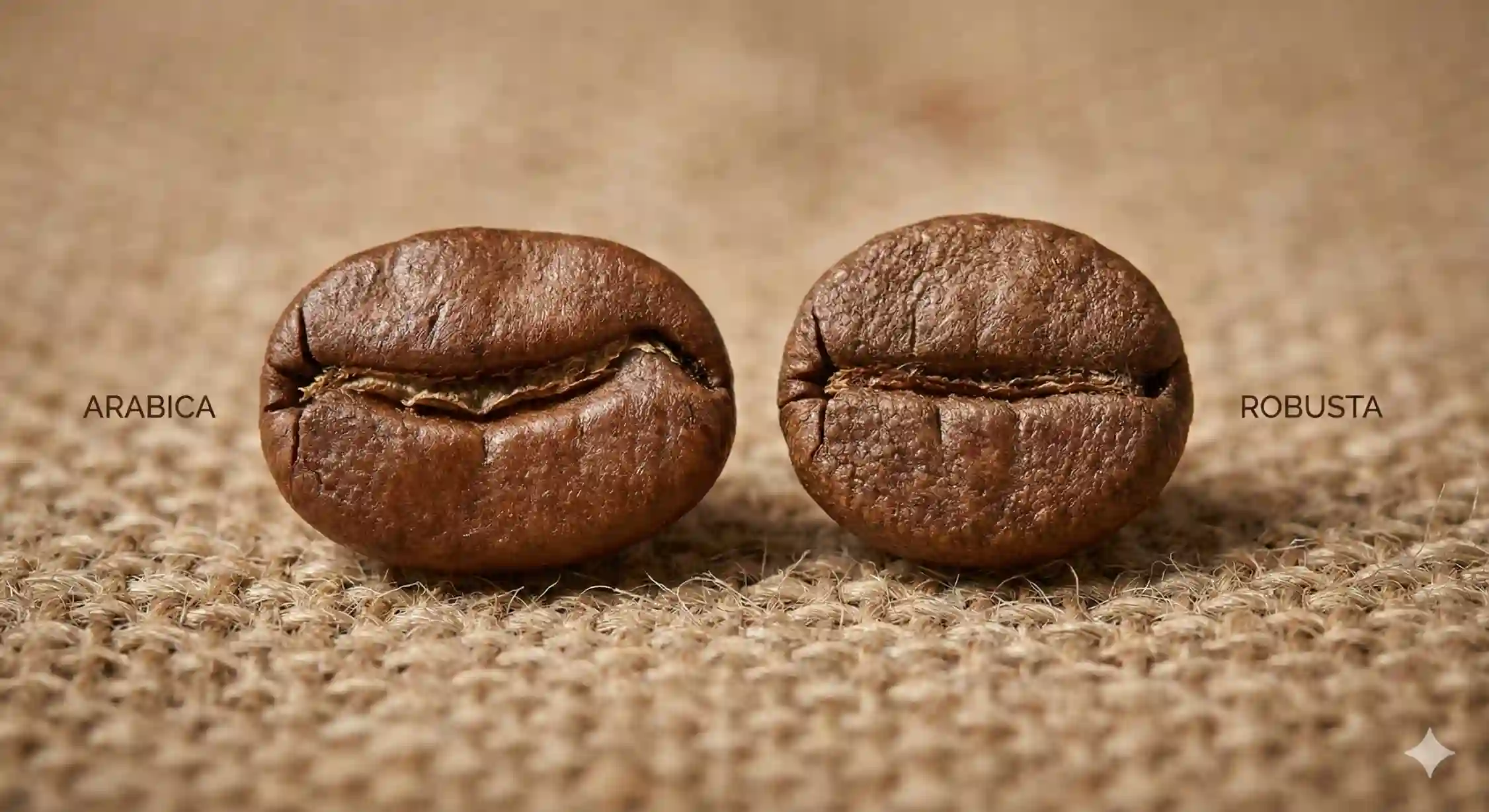 تفاوت ظاهری دانه قهوه عربیکا و روبوستا برای خرید قهوه